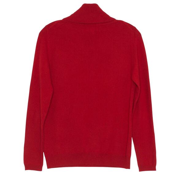 Charter Club Sweater Cashmere Cowl Neck Preppy Old Money Quiet Luxury Red Small - Picture 2 of 6